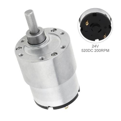 DC Motors 37GB-520 DC24V 200RPM Reducer Electronic Starter with Metal Gear and High Torque for Smart Toilet/Robot OROAOBOMT