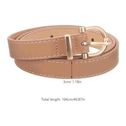 TENDYCOCO 2 peças cinto de moda feminina jeans cinto decorativo fino roupas combinando cinto para mu