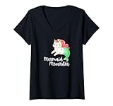 Photo Gallery donna mermaid meowster cat mermaid sea feline design carino maglietta con collo a v Photo Gallery donna mermaid meowster cat mermaid sea feline design carino maglietta con collo a v
