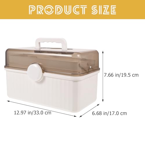 Boîte de rangement médicaments grande capacité pour cosmétiques en PP - 3