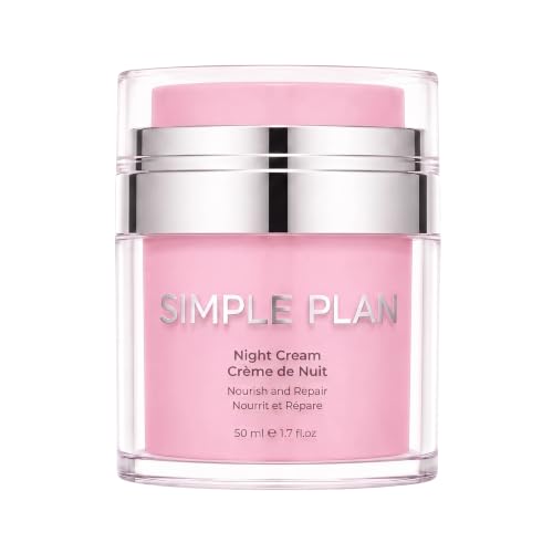 Simple Plan Hydrating Night Cream with Ceramides &amp; Hyaluronic Acid, Anti-Aging Face Moisturizer for Dry &amp; Sensitive Skin, Nourishing Overnight Face Cream for Women &amp; Men, 50 ml