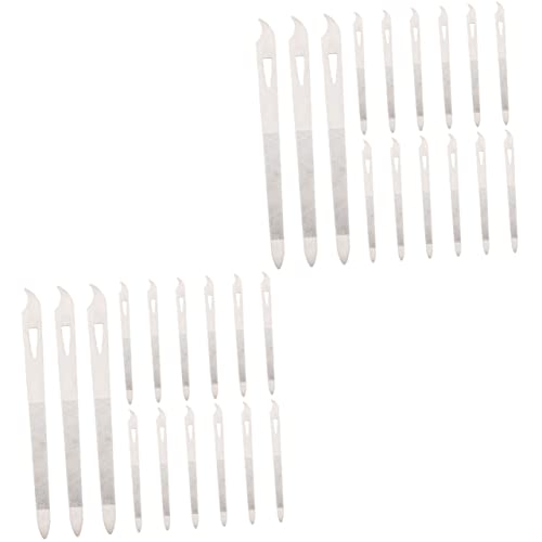 MERRYHAPY 30個 爪やすり ネイルアート ネイルリペア トリマー nail clippers nail cutter xツール ネイルシェーピングファイルツール 爪切り 合金 Silver