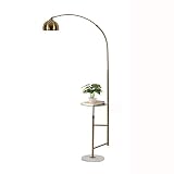 180cm de altura en su altura máxima, esta lámpara está soportado por una base redonda 28 cm y tiene un acabado de níquel cepillado y pantalla cúpula de metal a juego con un interior blanco brillante.