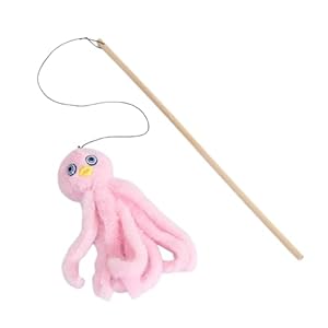 Interactive Cat Toys Wooden Pole Plush Octopus Funny Kitten Toy Biting Pet Supplies Toys for Cats to Keep Them Busy