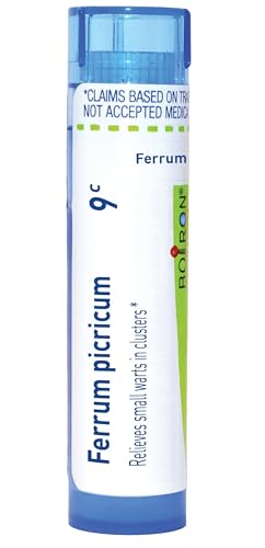 Boiron Ferrum Picricum 9C Homeopathic Medicine for Small Warts in Clusters - 80 Pellets