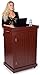 Displays2go Lecterns on Wheels with Locking Cabinet – Mahogany (OLILCTMMSSM)