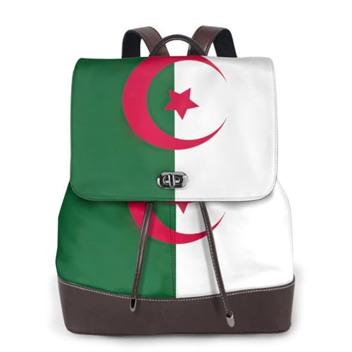 Sac à dos en cuir Algérie pour ordinateur portable et voyage décontracté Noir