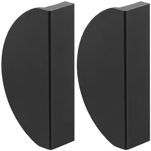Ipetboom Tiradores Semicirculares Grandes para Muebles 2 Piezas Tiradores de Puerta y Cajón Negros Distancia entre Orificios 64 MM Manijas para Armarios Cómodas y Roperos Uso Cocina y