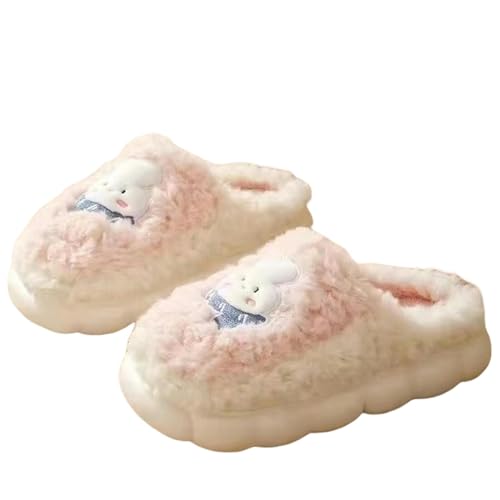 Pantoufles de coton d'hiver pour femmes chaussons chauds compensés