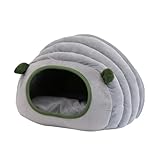 CORHAD ペット用半封閉式寝袋 保温綿入りハウス 小動物用快適ベッド グレー刺猬 モルモット向け防風暖かい休憩所