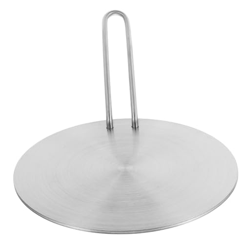 FIXOSHEE Placa Difusora de Calor de Inducción con Mango Desmontable Acero Inoxidable para Cocina Eléctrica Gas Inducción Distribución Uniforme para Ollas y Sartenes