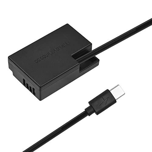 Queenser Tipo C para DR-E18 Acoplador CC LP-E17 Substituição da bateria fictícia para Canon RP EOS 7
