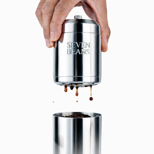 Image of Seven Beans South Indian Coffee Filter | 180 ml (3-4 cups) | Stainless Steel Degree Coffee Maker | Traditional Madras Kaapi Filter | Mirror Finish Decoction Maker | Authentic Indian Drip Brewer
