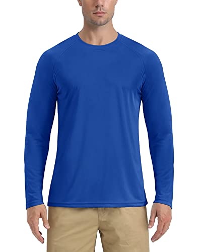 Boladeci Swim Shirts For Men Upf 50+ Uv Protection Sun Shirts Summer Clothing Spf Fishing Athletic Swimming T-Shirts Rash Guard Bright Blue M #TOP1