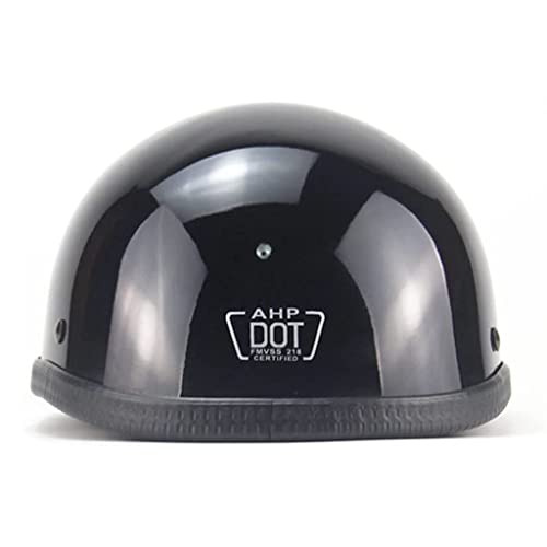 Emur Motorcycle Open Face Half Helmet, Ultra-Thin Comfortable Beanie Cruising Skull Cap, Dot Approved Novelty Small Half Shell Helmet For Chopper Moped Scooter Motorbike Mopeds Electric #TOP5