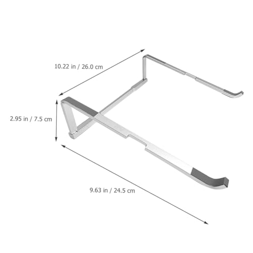 Soporte portátil plegable para laptop PRETYZOOM metálico plateado miniatura 2