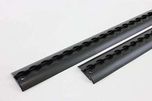 LOADCARE Airlineschiene schwarz halbrund Ladungssicherung Transporter Alu-Airlineschiene gepulvert LKW PKW Anhänger Zurrösen Aluschiene Airline 2x2 Meter