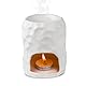 sudatong Keramische duftlampe teelicht für ätherische Öle, minimalistisches Duftlicht,Aromalampe, hochwertige Duftlampe Teelicht,Öl- und Wachsdiffusor,duftöl Lampe.(weiß)