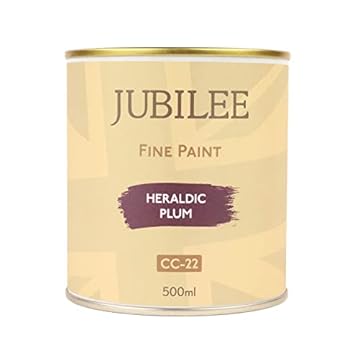 Guild Lane Jubilee Fine Paint - Heraldic Plum - Furniture, Metal, Fabric, Glass & More - Indoor & Outdoors - Water-Based Acrylic Paint - 500ml