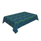 XBubupX Blue Iridescent Iguana Skin Pattern Rectangle Tablecloth, Drop Shapes Table Cloth Dining Table Cover for Kitchen Restaurant Party Buffet Picnic, 52x70 Inch