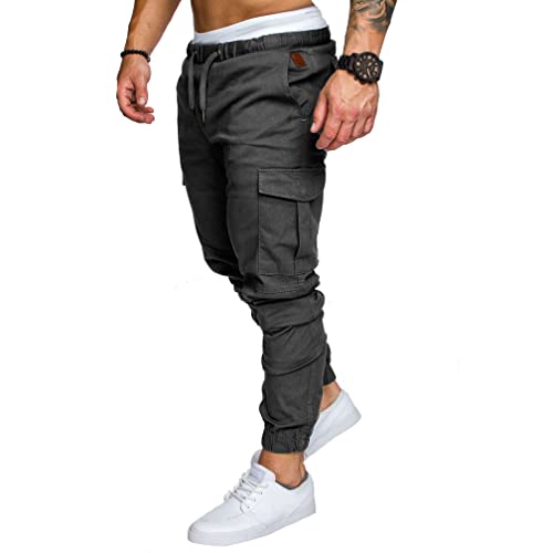 Familyhouse Men's Cargo Pants with Multi Pockets Casual Jeans Sport Jogging Bottoms Plus Size Slim Fit Mountain Baggy Pants2