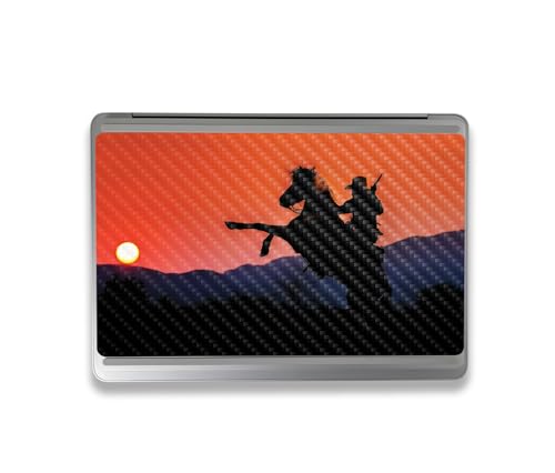 Image of MightySkins Carbon Fiber Skin Compatible with Microsoft Surface Laptop Studio 2 (2023) Full Wrap Kit - Bronco Sunset | Protective, Durable Textured Carbon Fiber Finish | Made in The USA