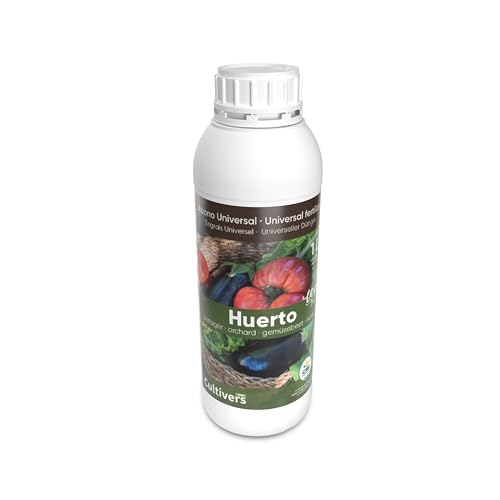 CULTIVERS Fertilizante Huerto Ecológico de 1 L. Abono Líquido para Hortalizas 100% Orgánico y Natural. Mejor Sabor, Mayor Calidad, Potencia el Crecimiento y Aumenta la Cosecha
