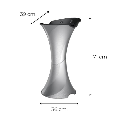 DENIOS Premium Standaschenbecher – Selbstlöschend, Rostfrei, Für Draußen, Grau, Mit Verzinktem Innenbehälter