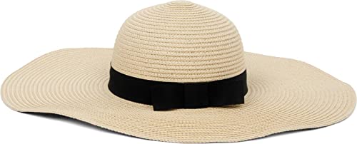 normani Damen Sonnenhut Strandhut mit großer Krempe - Sommerhut -...