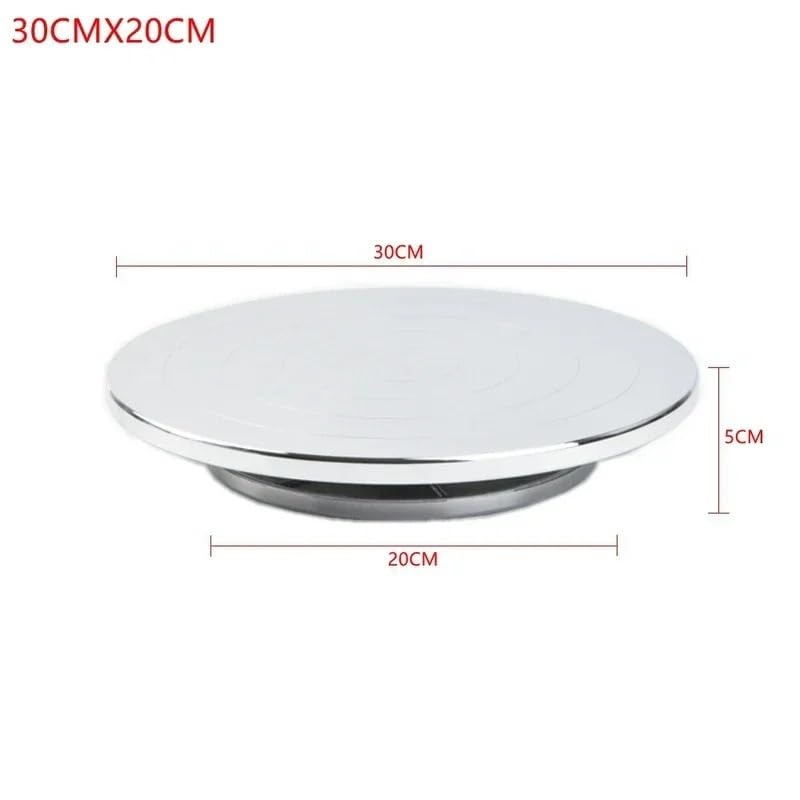 Töpferscheibe,Drehscheibe Töpfern Doppelseitige Verwendung Aluminiumlegierung Drehteller Keramik Ton rotierende Töpferscheibe(25CMX15CM)