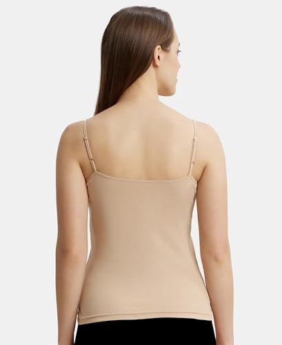Image of Jockey 1487 Women Super Combed Cotton Rib Camisole with Adjustable Straps and StayFresh Treatment (Pack of 2)