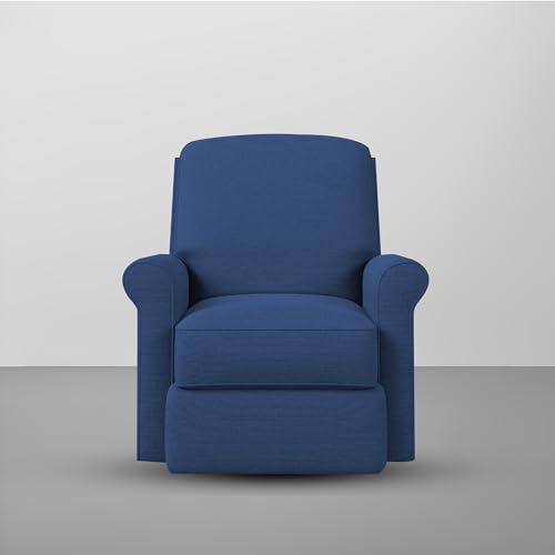 Image of CASALIVING Mersin Comfy Fabric Single Seater Recliner Chair, Recliner Sofa for Relaxing, Recliner Chair for Home Relax (Blue) | Premium Fabric Sofa