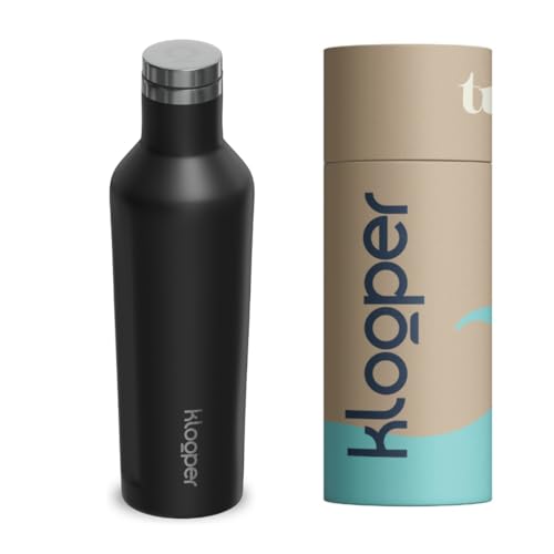 Klooper Insulated Bottle Black Chrome, 700ML|Stainless Steel 304 Bottle|Thermosteel Hot and Cold Steel Water | Kids |Sports | Gym |Travel