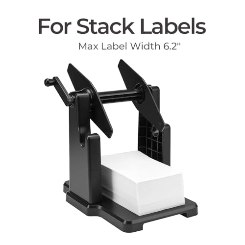 Image of MUNBYN External Rolls Label Holder, 2 in 1 Fan-Fold Stack Paper Holder for Desktop Thermal Label Printer (Pack of 2)