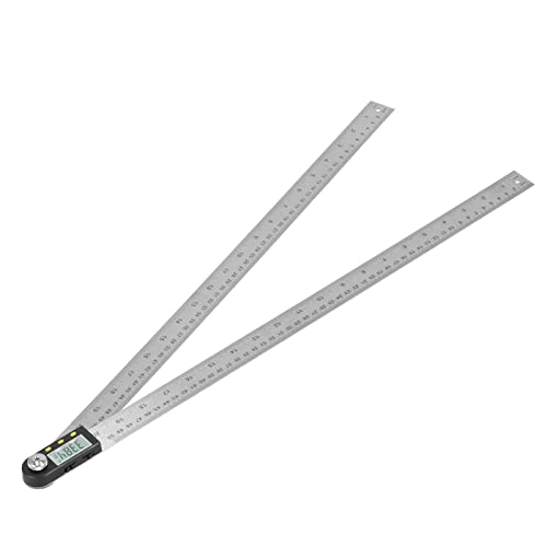 Cemaystic デジタル角度定規 ステンレス鋼 2 in 1 ? 0-360° ±0.2精度 データロック機能付き 木工用