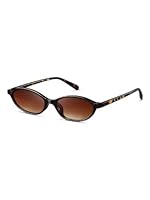 kimorn Oval Sunglasses for Women Chic Cat Eye 90s Narrow Shades Trendy UV protection Sun Glasses (Tortoiseshell/Brown)