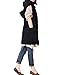 Mordenmiss Women's Sleeveless Coat Vest Hoodie Waistcoat Anoraks with Big Pockets Style 1 M Black