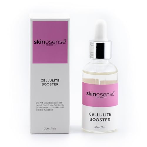 Skinosense® Suero de celulitis, con ácido hialurónico y extractos de hierbas, reduce las abolladuras de celulitis y tonifica la piel, para una piel más suave, vegano y libre de crueldad (30 ml)