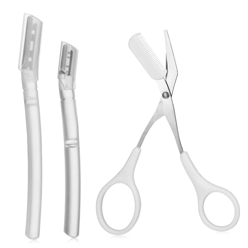 IWOWHERO 1set Eyebrow Trimming Kit Scissors and Trimmer for Eyebrow Shaping Lightweight and Portable Beauty Tool for All Skill Levels