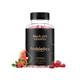 Black Girl Vitamins - Probiotic Gummies for Digestive Health and Immune Support, Gluten-Free Vitamins, (Raspberry-Watermelon), 60ct