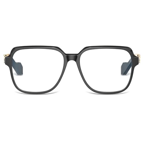 Image of VISOONE Oversized Blue Light Blocking Glasses with Chic Square TR90 Frame and Metal Temple for Women Men Ryan
