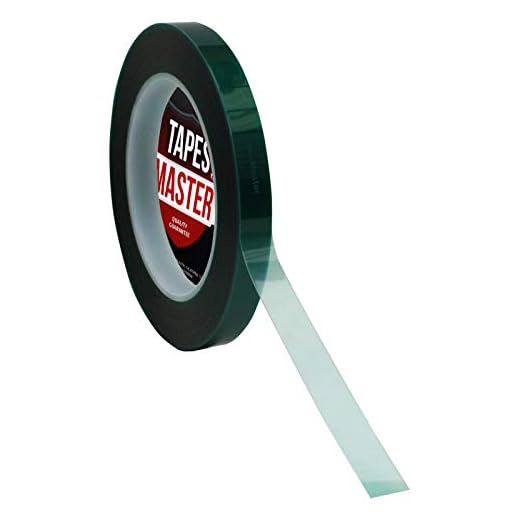 1/2" X 72 Yds - Tapes Master 2 Mil Green Powder Coating Masking Tape - High Temperature