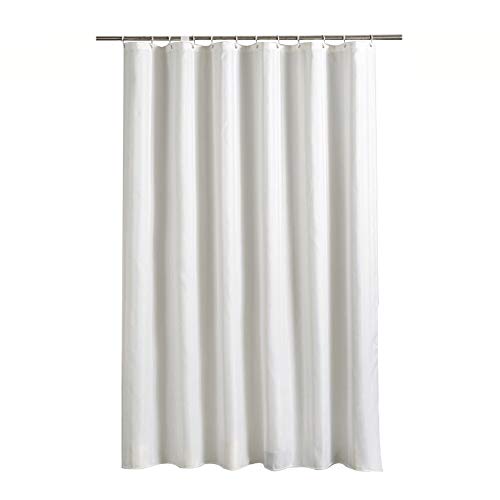 Rideau de douche polyester imperméable anti-moisissure lavable avec anneaux de fixation