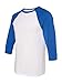 Canvas Unisex 3/4-Sleeve Baseball T-Shirt, Wht/True Royal, Medium