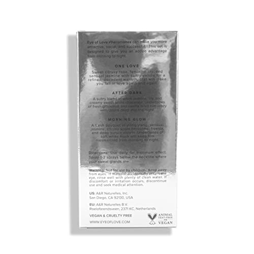 Eye Of Love - One Love. After Dark. Morning Glow Pheromone Parfums For Women To Attract Men - Highest Concentration Perfume Spray. 3 Scents Of 10Ml. #TOP2