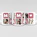 Imagen de Transparent Gift Taza Personalizada con Cinco Fotos Cubos Corazón
