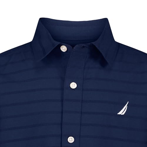 Image of Nautica Boys Short Sleeve Woven Button-Down Shirt. Light Weight & Breathable