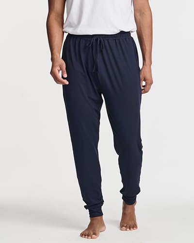 Image of Real Essentials 3 Pack: Men's Soft Lounge Sleep Joggers - Pajama Pants Drawstring & Pockets (Available in Big & Tall)