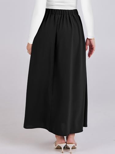 ANRABESS Women A-Line Pleated High Waist Maxi Skirt Full Ankle Length Flowy Swing Elegant Dressy Casual Work Long Skirts - Image 5