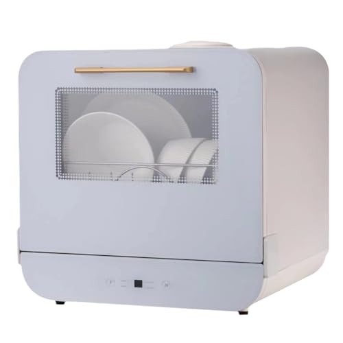 Lavavajillas Pequeño，lavavajillas De Sobremesa Compacto,lavavajillas Portátil,4 Programas,Lavado A 75 °c Y Almacenamiento con Ventilación Durante 72 H,rociado Giratorio De 360°,800w